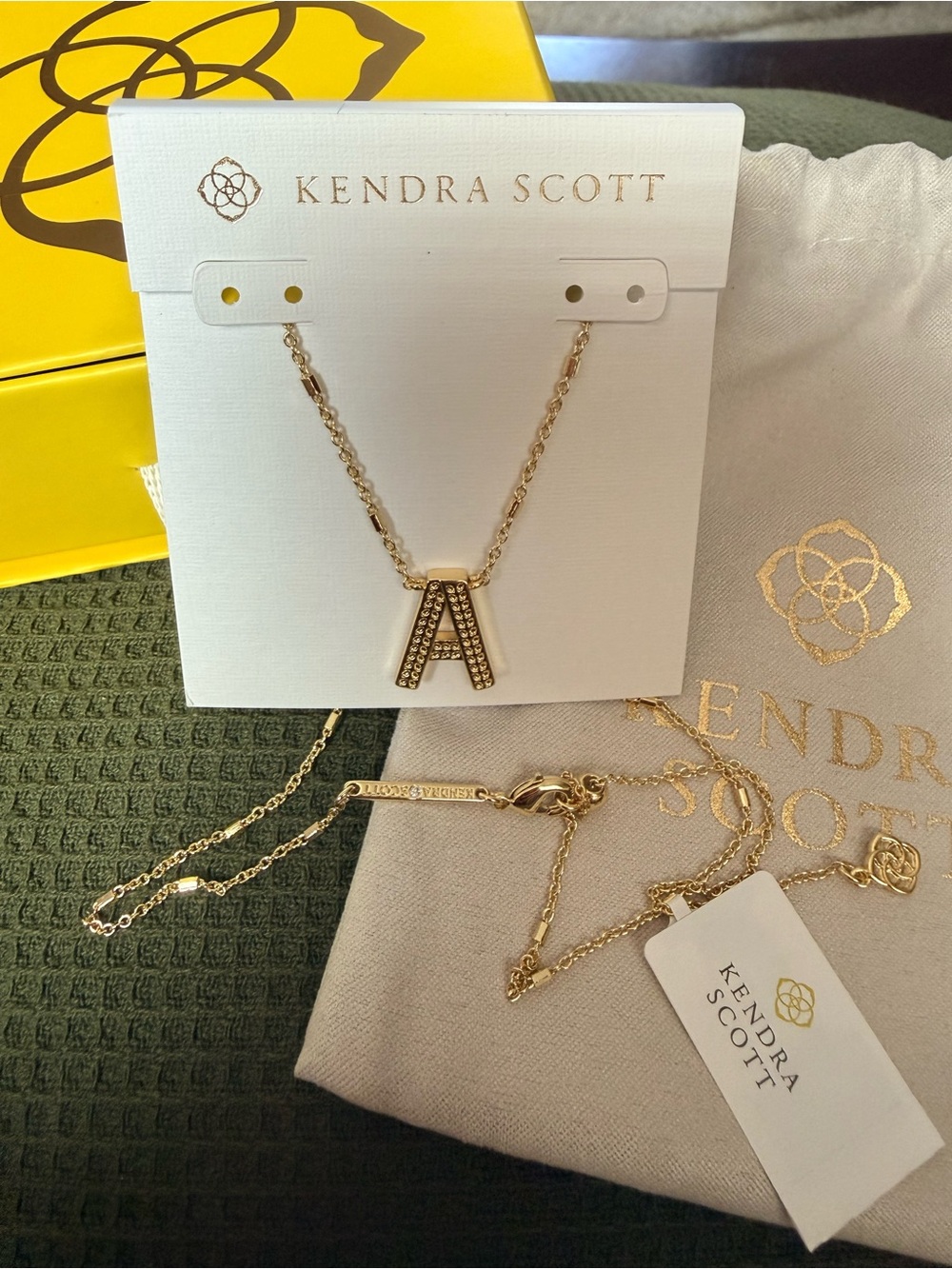 KENDRA SCOTT Letter A Pendant Necklace
